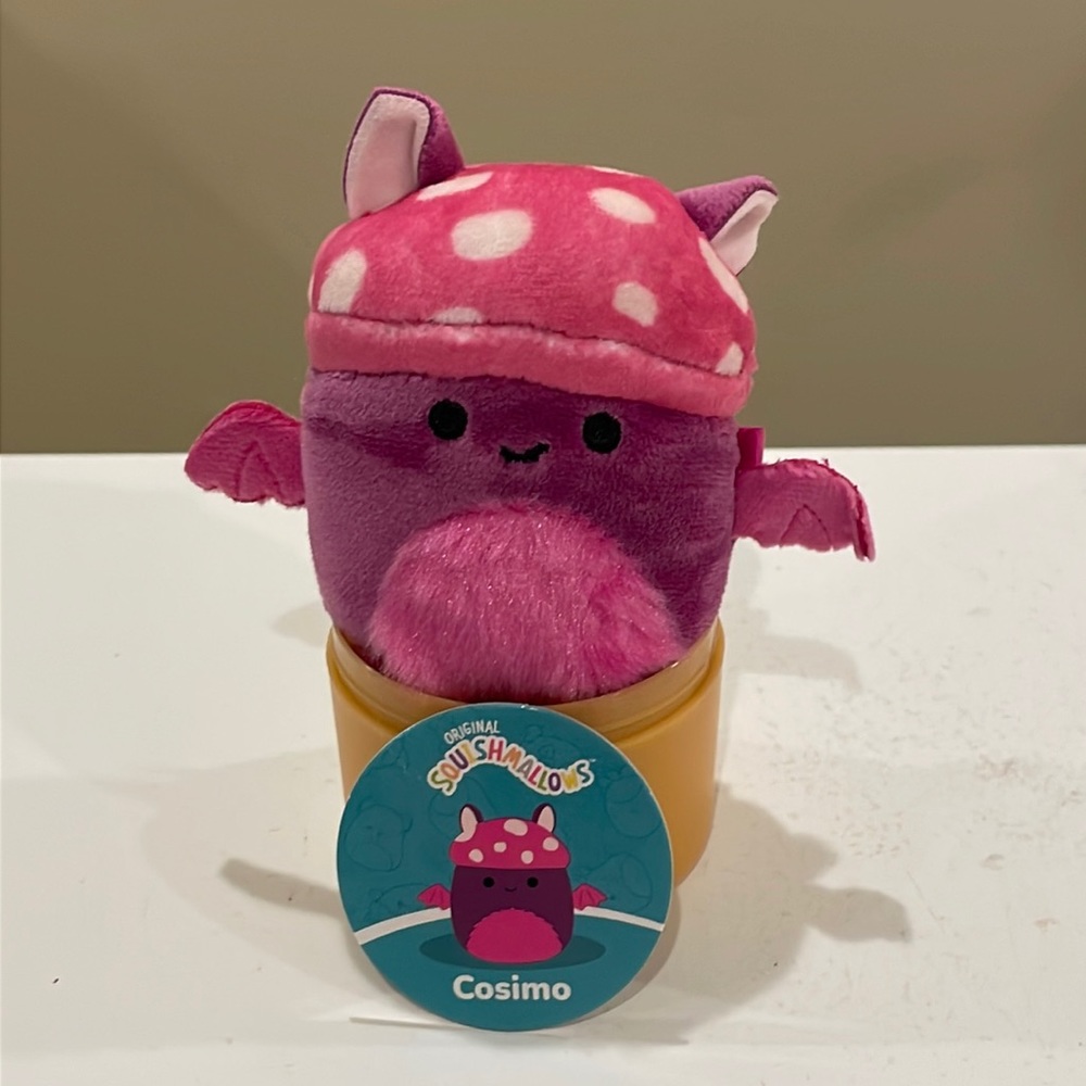 ⚡️NWT 2.5” Cosimo the Mushroom Bat Squishmallow from the Legendary Squad Capsule
